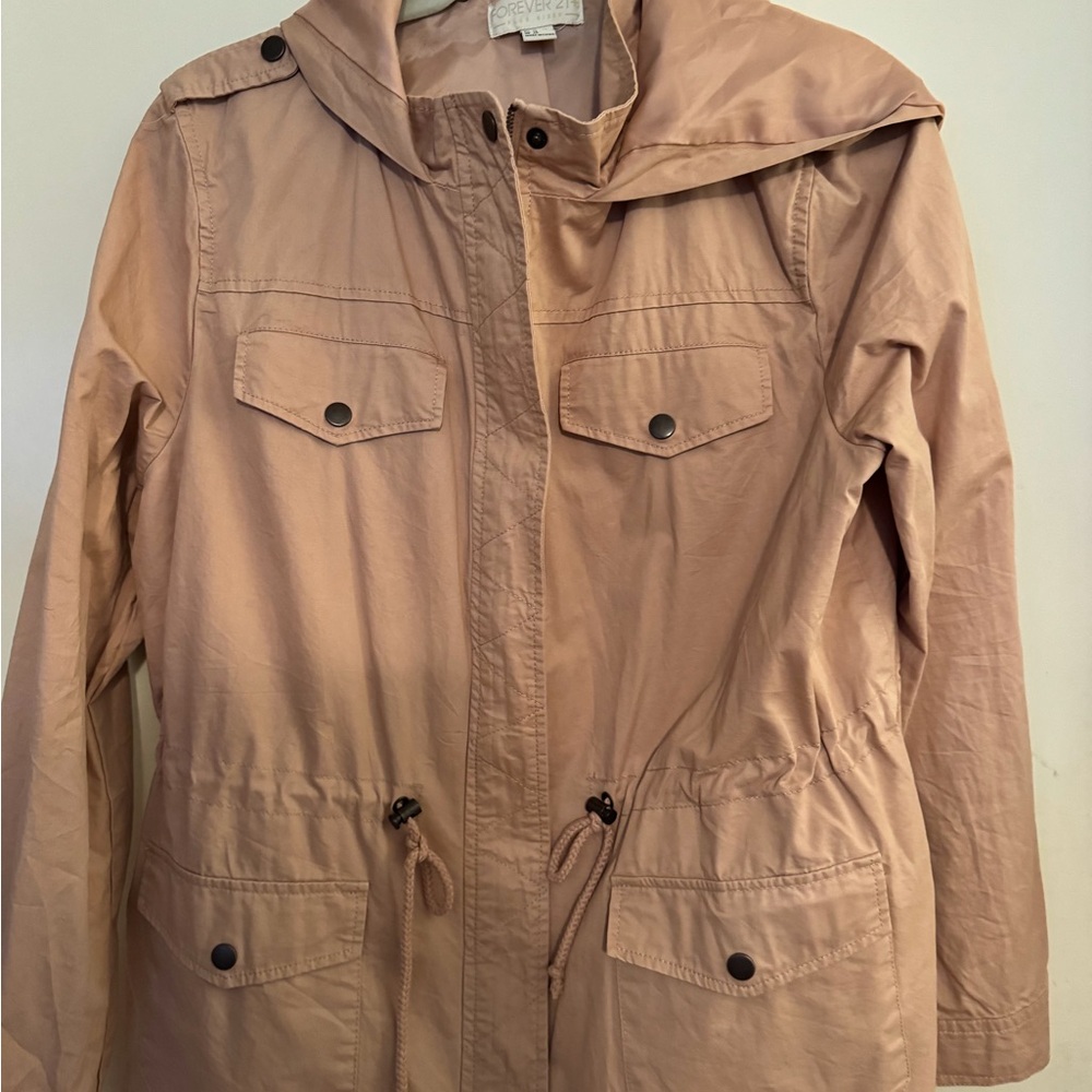 Forever 21 Women's Pink Utility Jacket